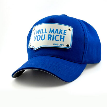 Czapka I will make you rich niebieska