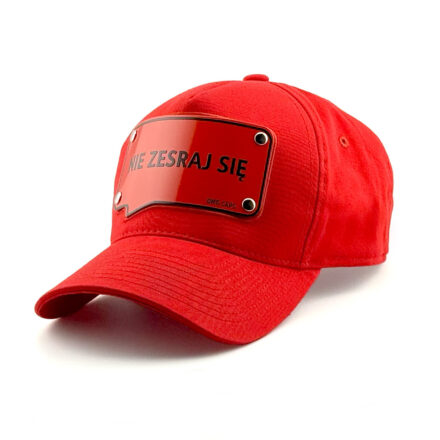 Czapka Nie zesraj się Czerwona